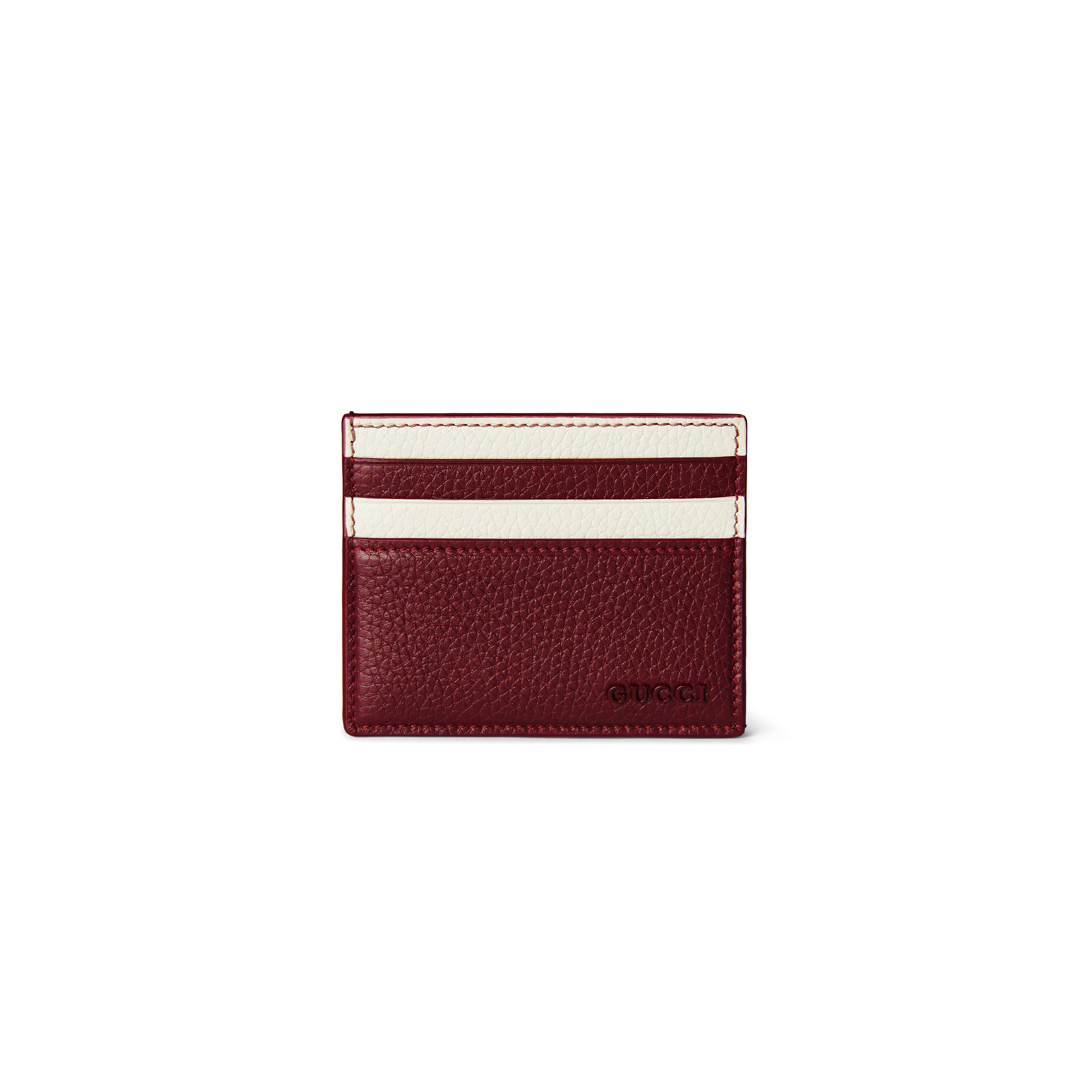 GUCCI BI-COLOR CARD CASE WITH GUCCI LOGO ‎‎817043AAEGG6247 (10*8cm)